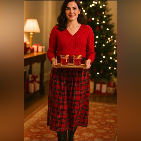 XXL Alfred Sung Cable Knit V-neck Sweater - Picture 13 of 14